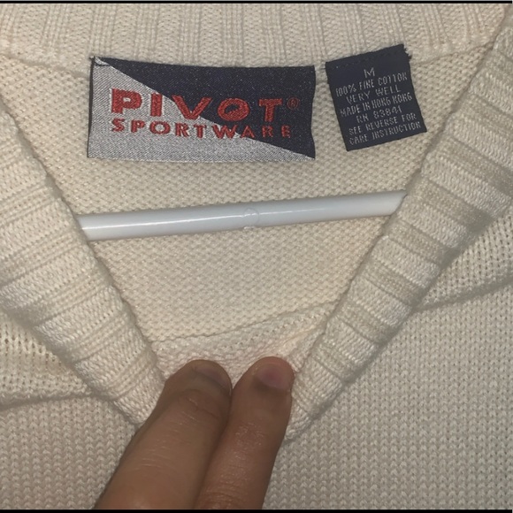 Vintage Pivot Sport Ware 100 % fine cotton Sweater Full Sleeve Golf graphic - M - Picture 3 of 3